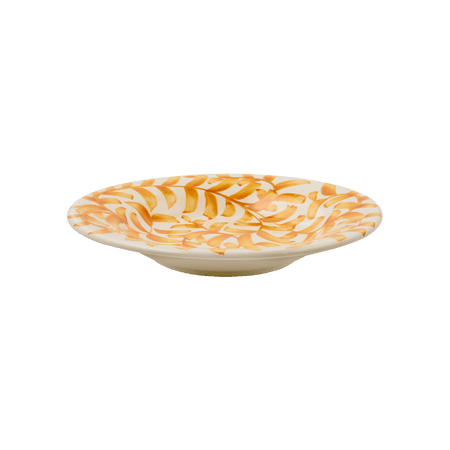Yellow Scroll Pasta Plate