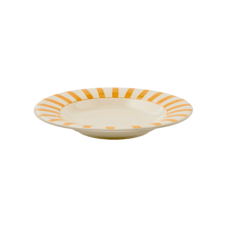 Yellow Stripes Pasta Plate