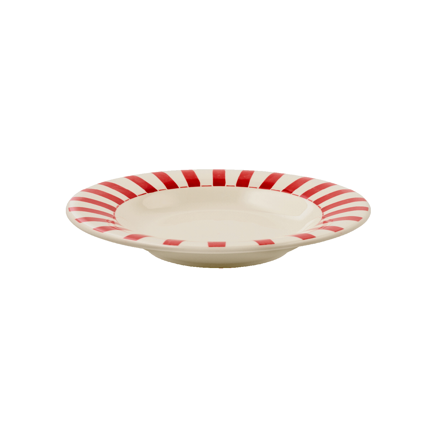 Red Stripes Pasta Plate