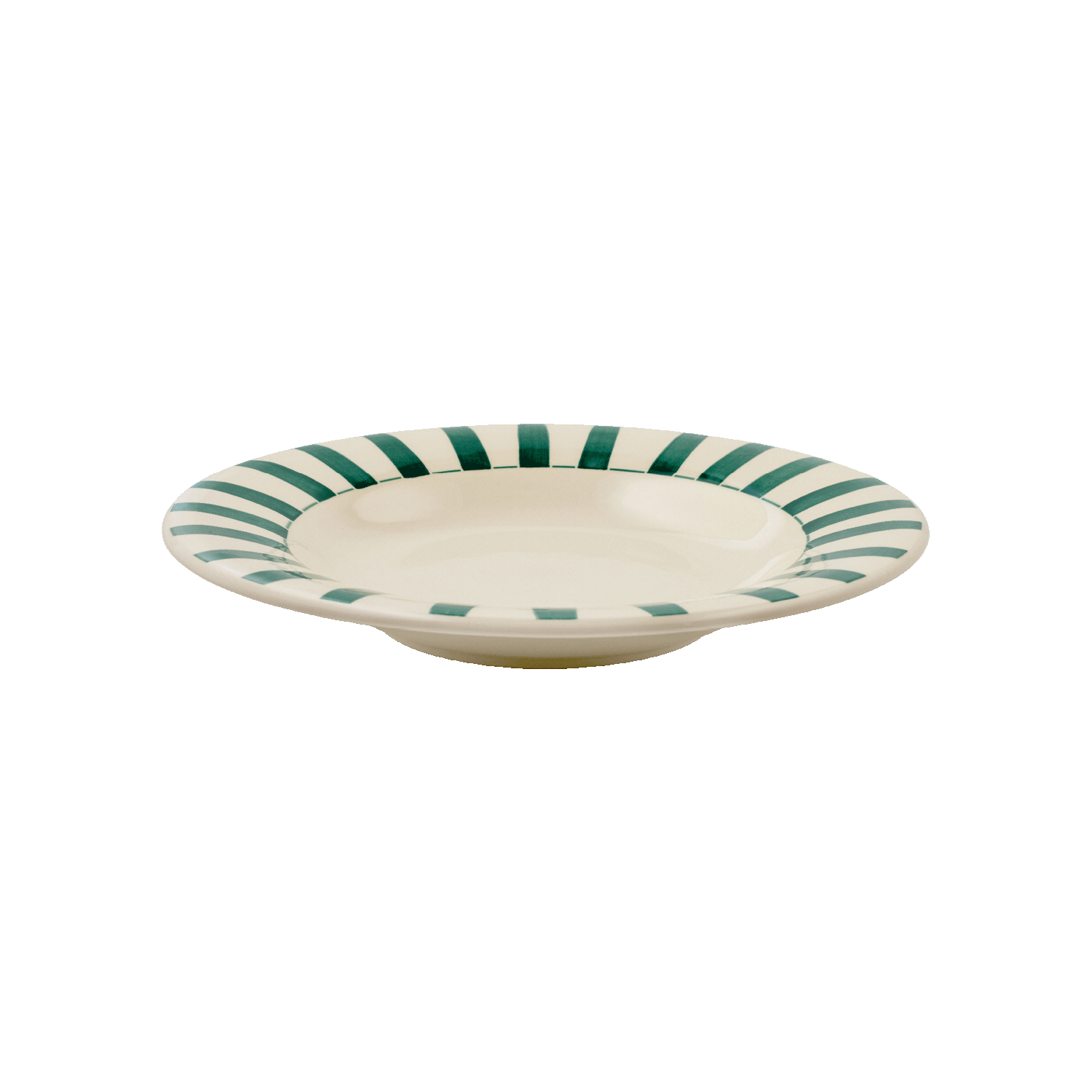 Green Stripes Pasta Plate