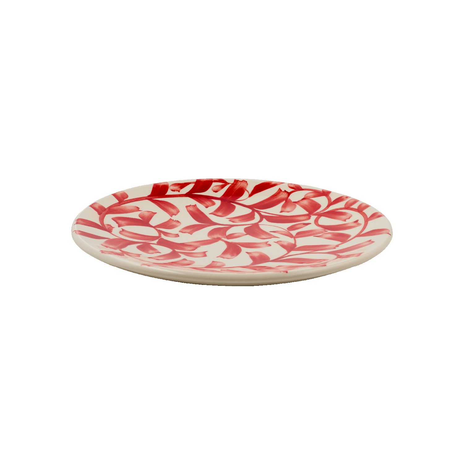 Red Scroll Side Plate