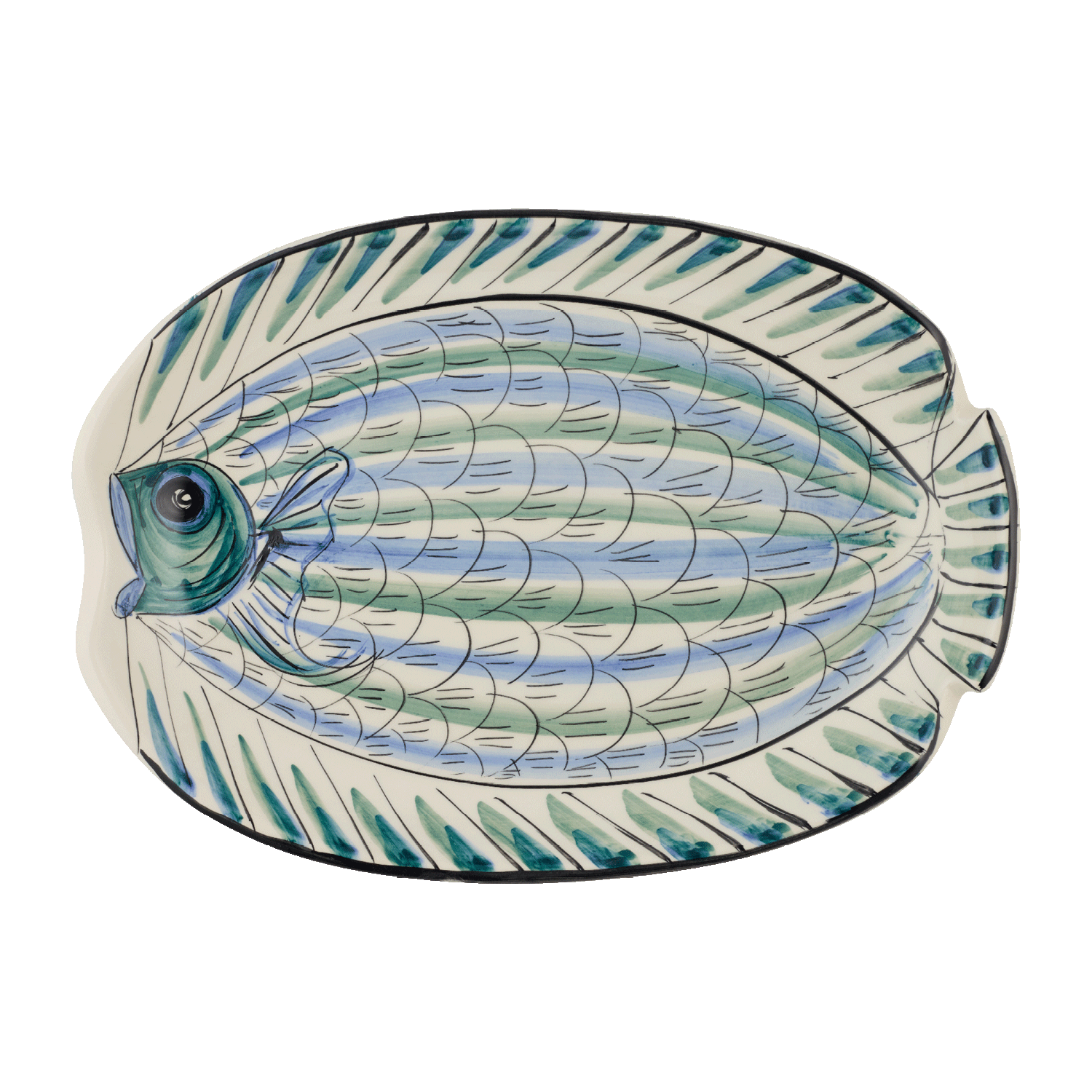 Small Blue Romina Fish Oval Platter