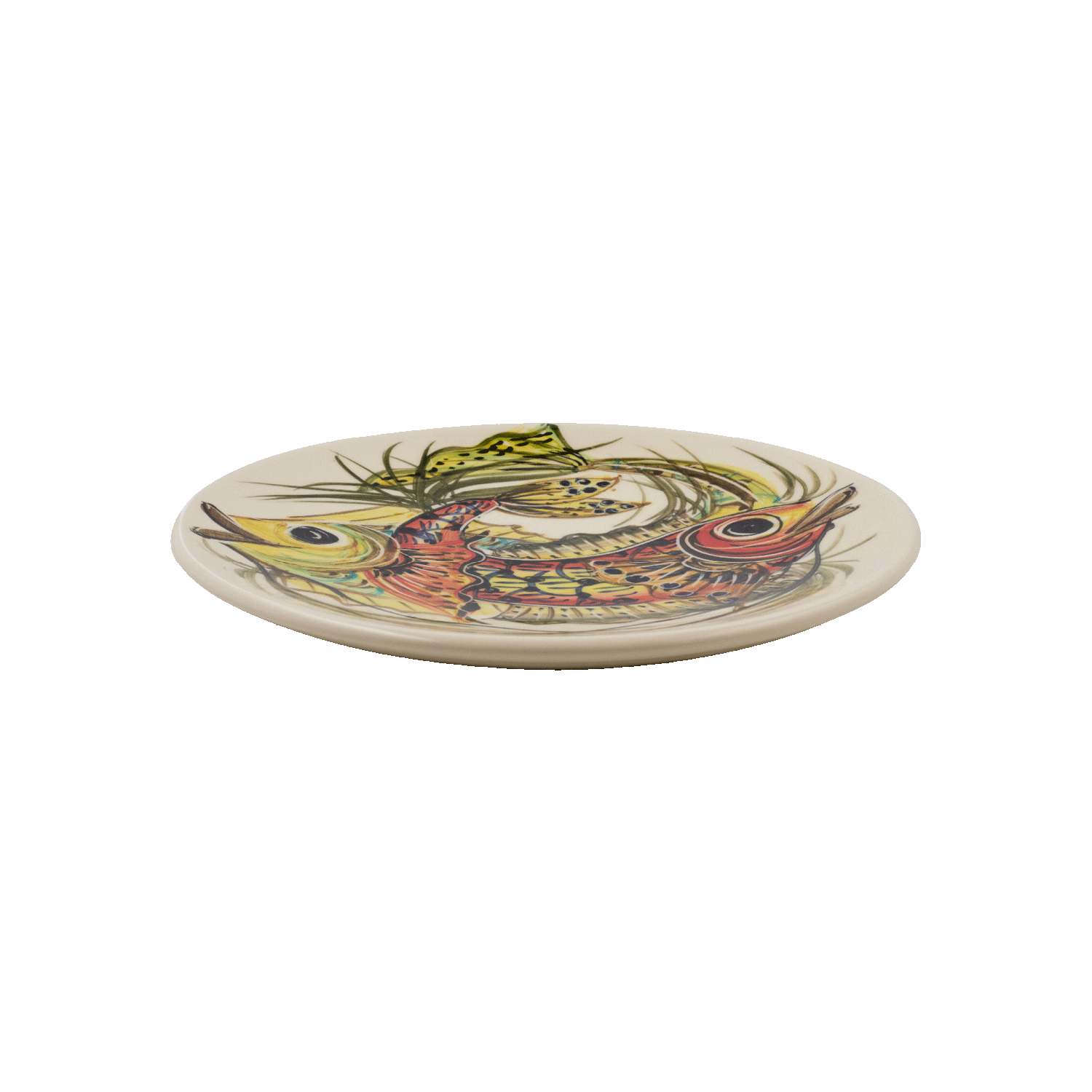 Red Aldo Fish Side Plate