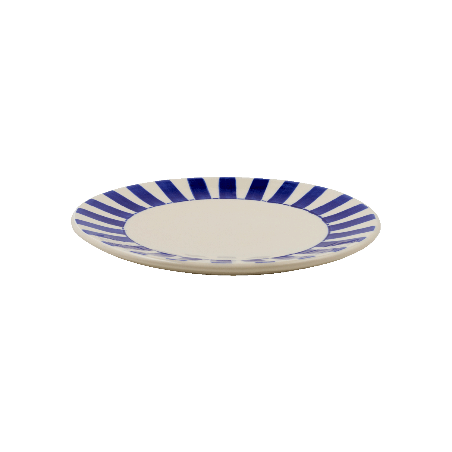 Navy Blue Stripes Side Plate