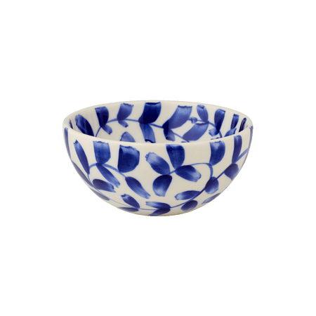 Small Navy Blue Scroll Bowl