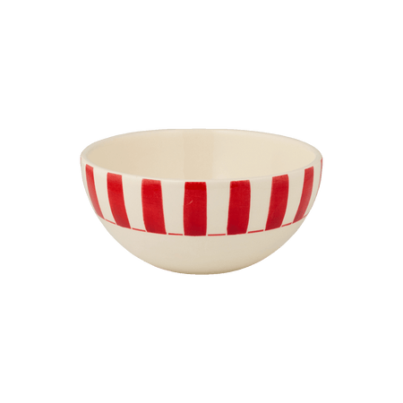 Small Red Stripes Bowl