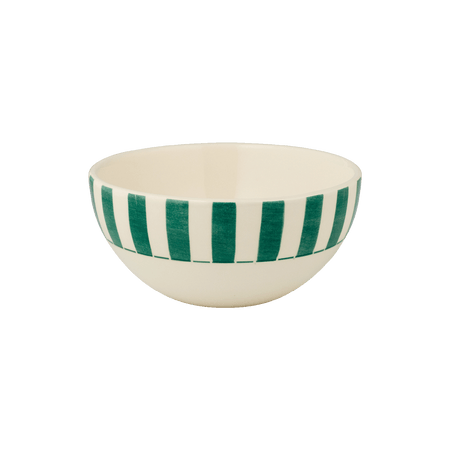Small Green Stripes Bowl