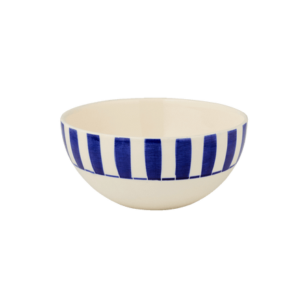 Small Navy Blue Stripes Bowl