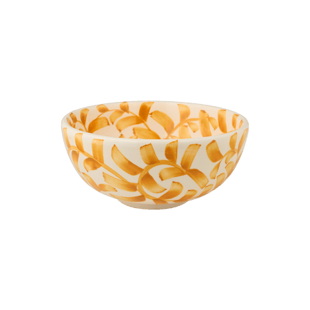 Medium Yellow Scroll Bowl