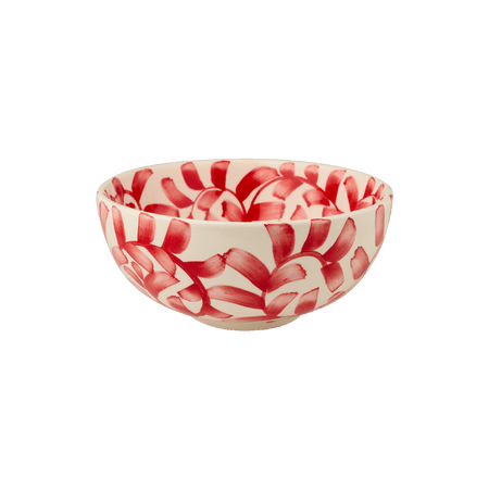 Medium Red Scroll Bowl