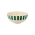Medium Green Stripes Bowl