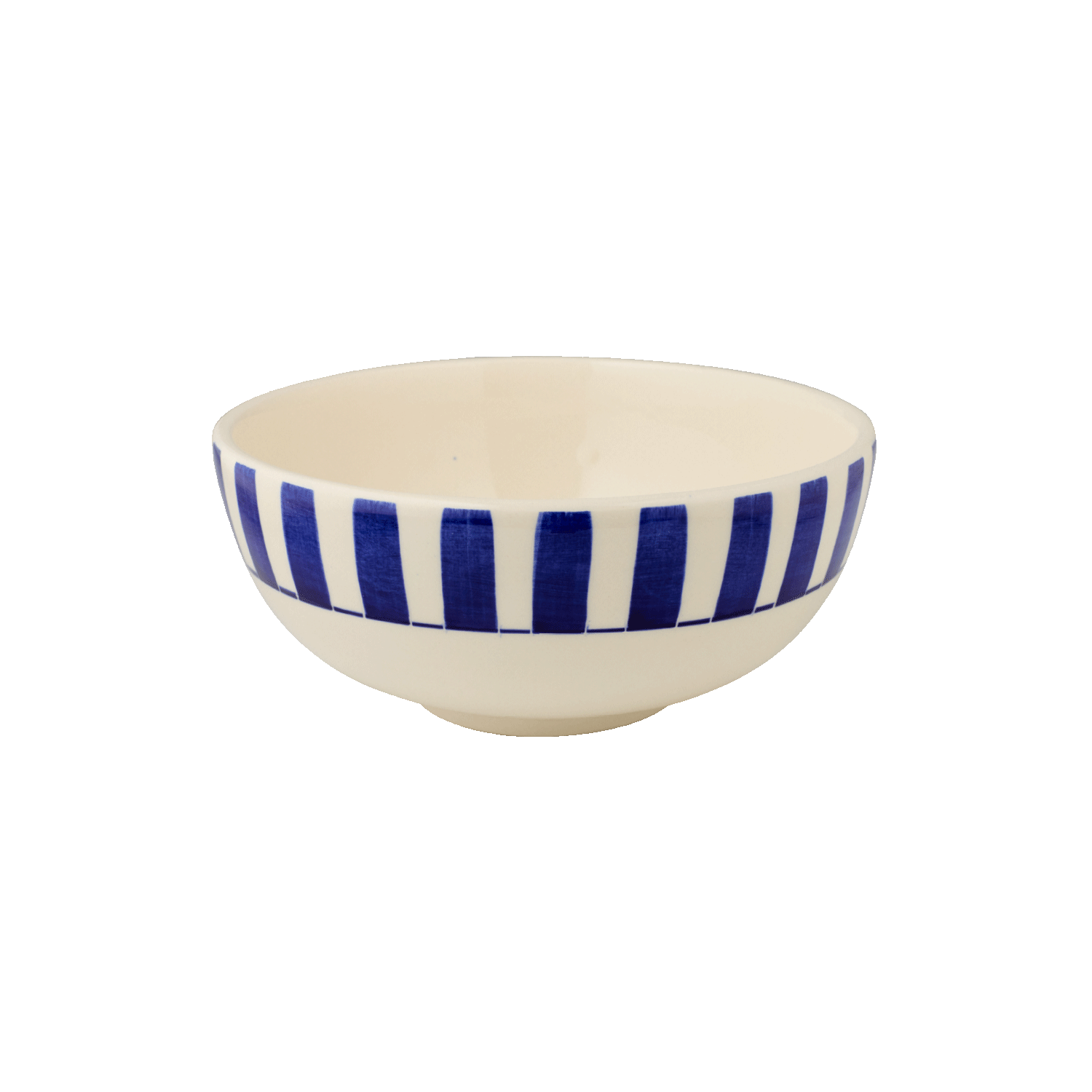 Medium Navy Blue Stripes Bowl
