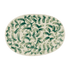 Small Green Scroll Oval Platter