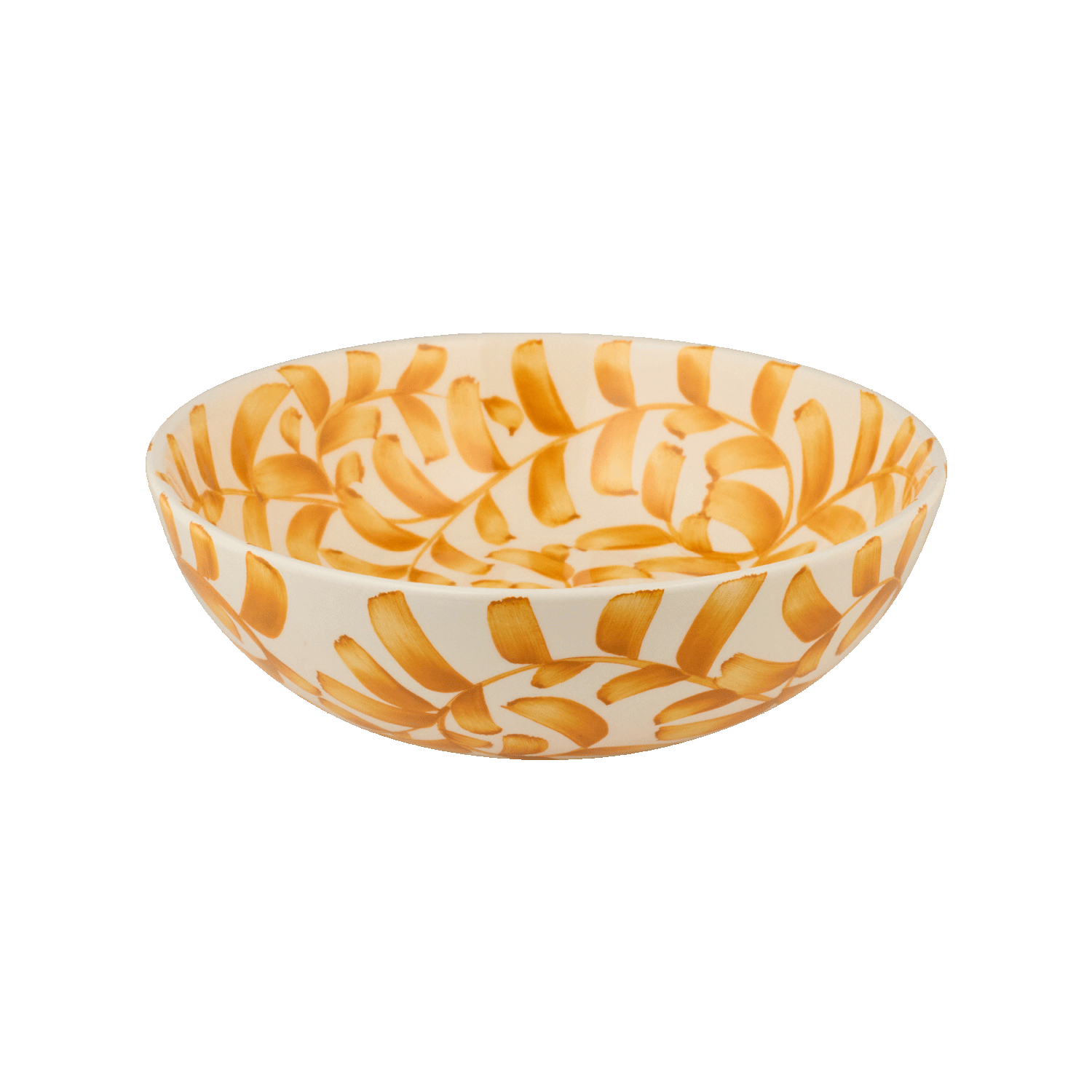 Large Yellow Scroll Bowl