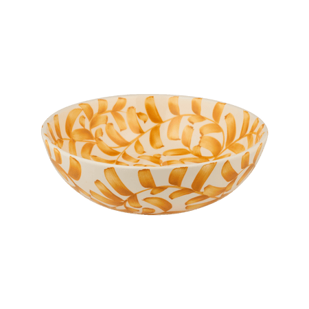 Large Yellow Scroll Bowl