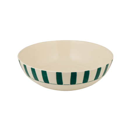 Large Green Stripes Bowl