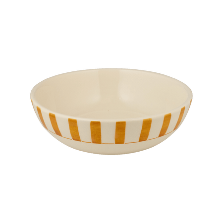 Large Yellow Stripes Bowl