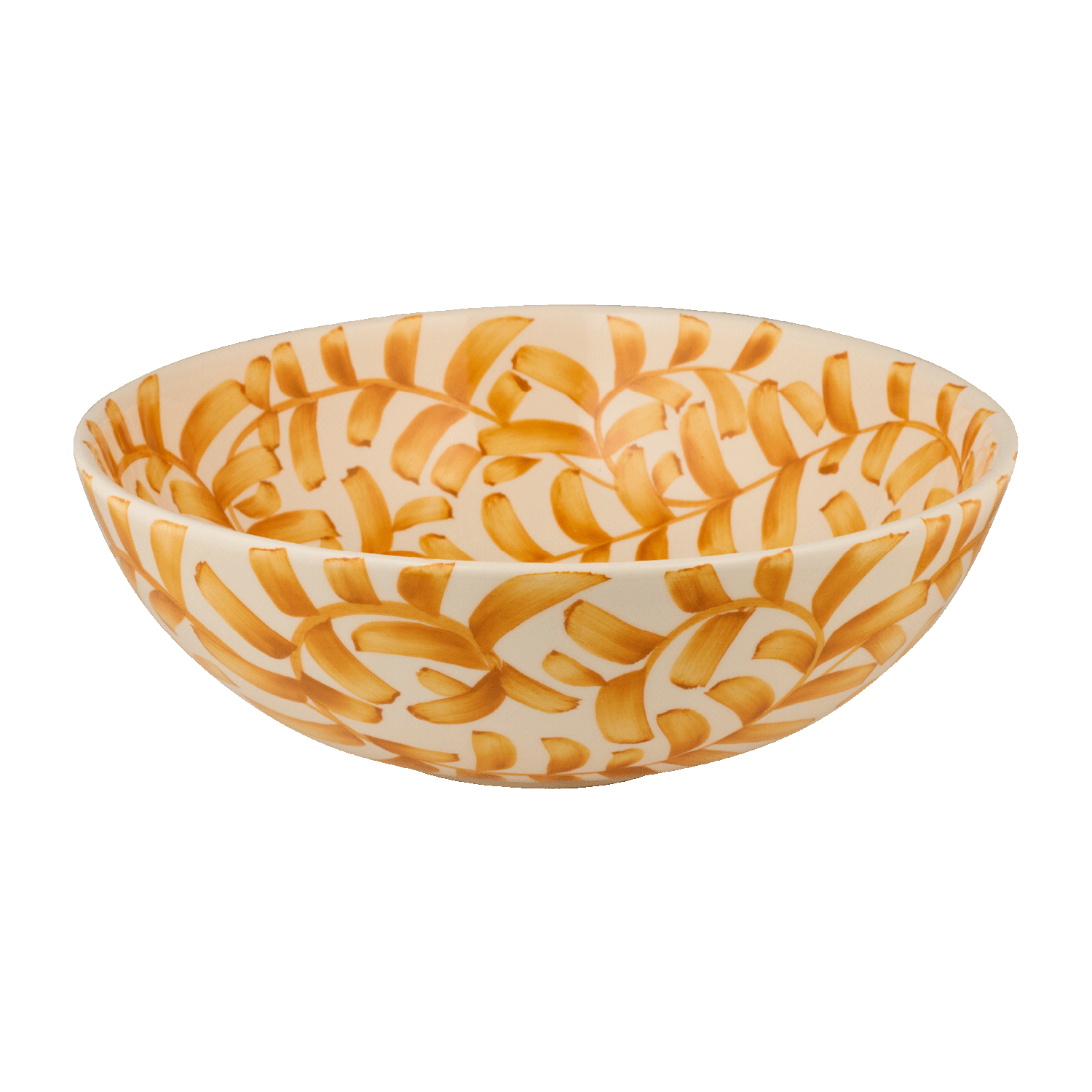 Yellow Scroll Salad Bowl