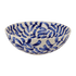 Navy Blue Scroll Salad Bowl