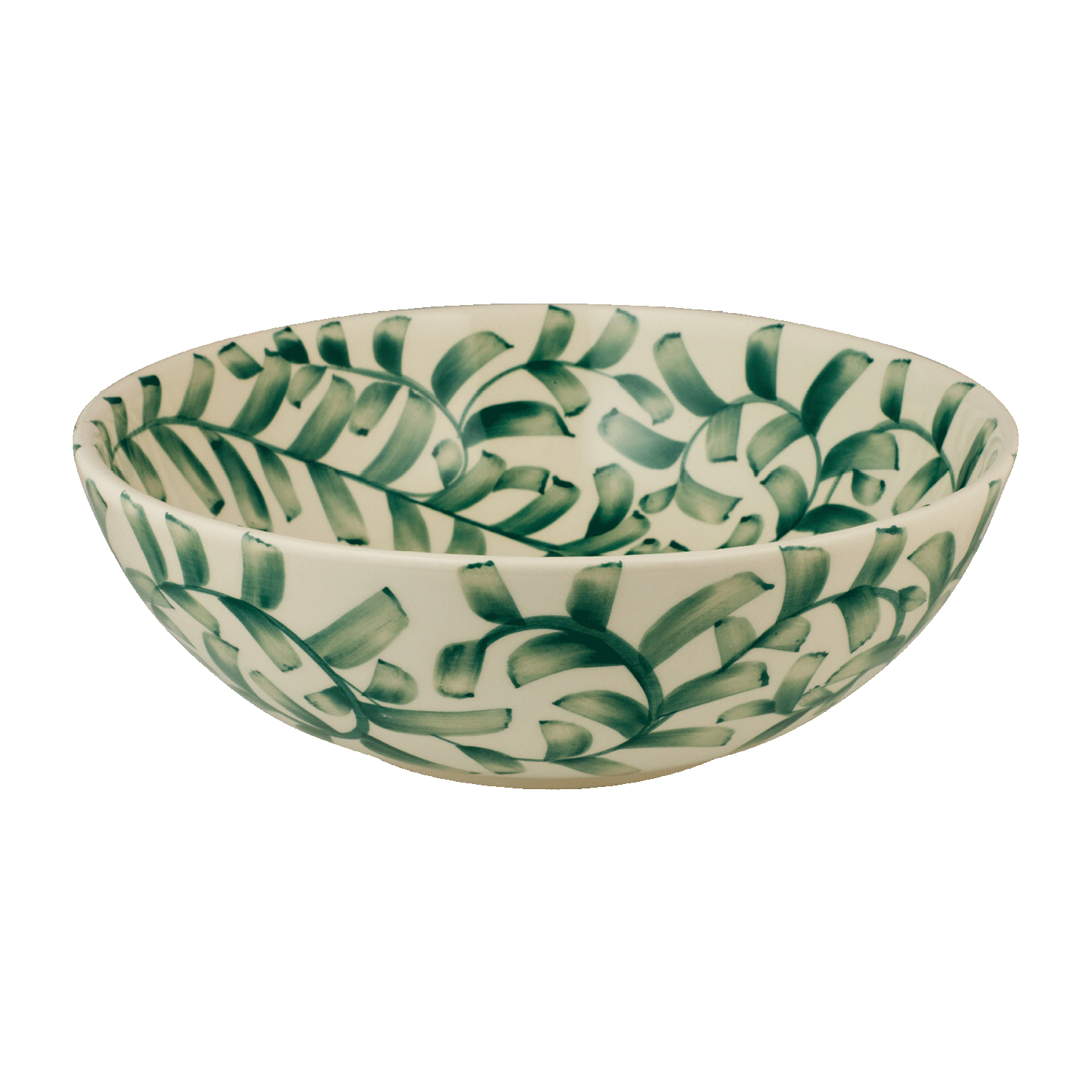 Green Scroll Salad Bowl