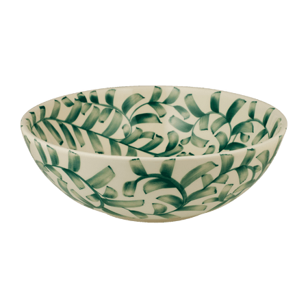 Green Scroll Salad Bowl