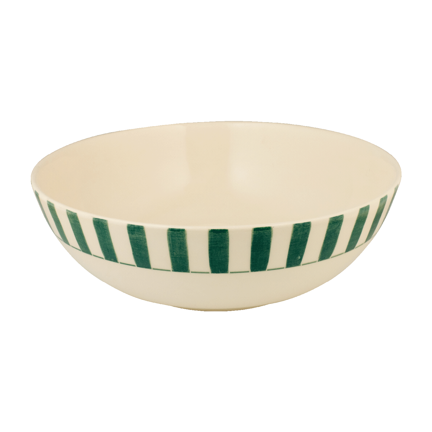 Green Stripes Salad Bowl