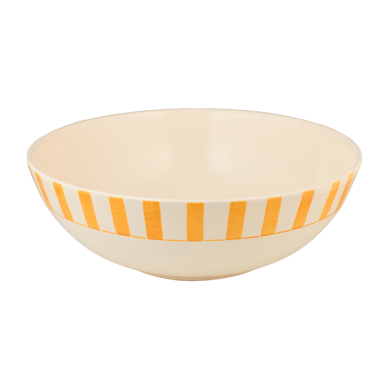 Yellow Stripes Salad Bowl