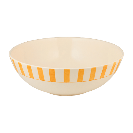 Yellow Stripes Salad Bowl