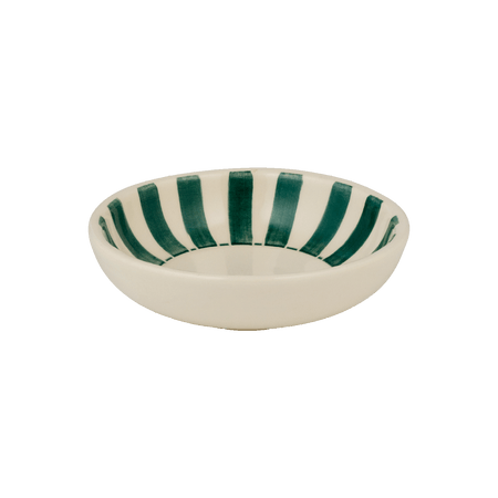 Green Stripes Peanut Bowl