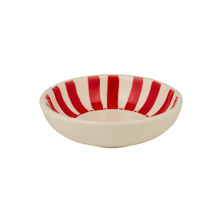 Red Stripes Peanut Bowl