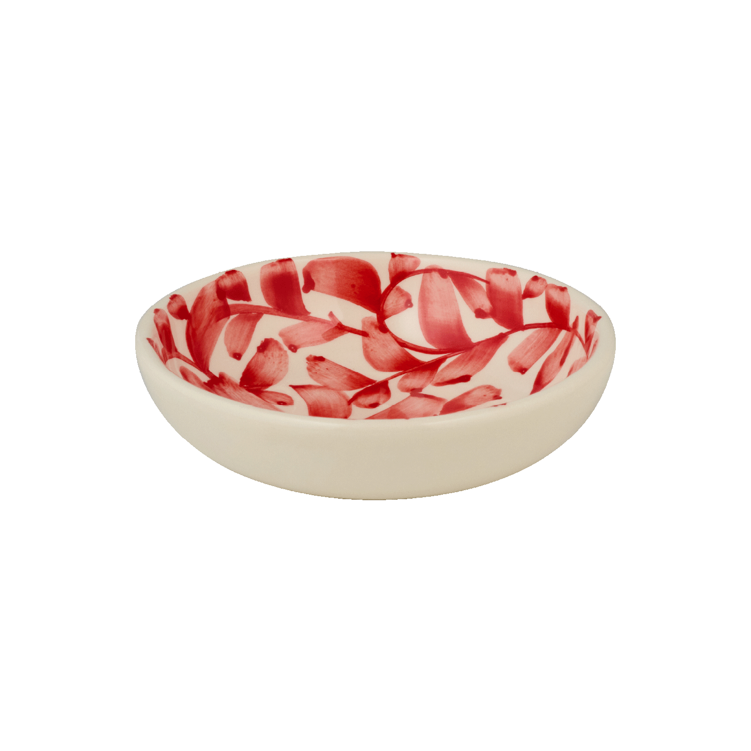 Red Scroll Peanut Bowl