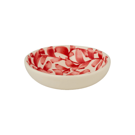 Red Scroll Peanut Bowl