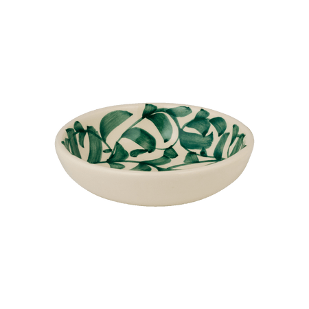 Green Scroll Peanut Bowl