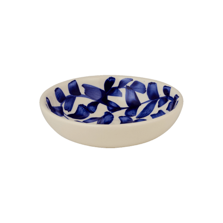 Navy Blue Scroll Peanut Bowl