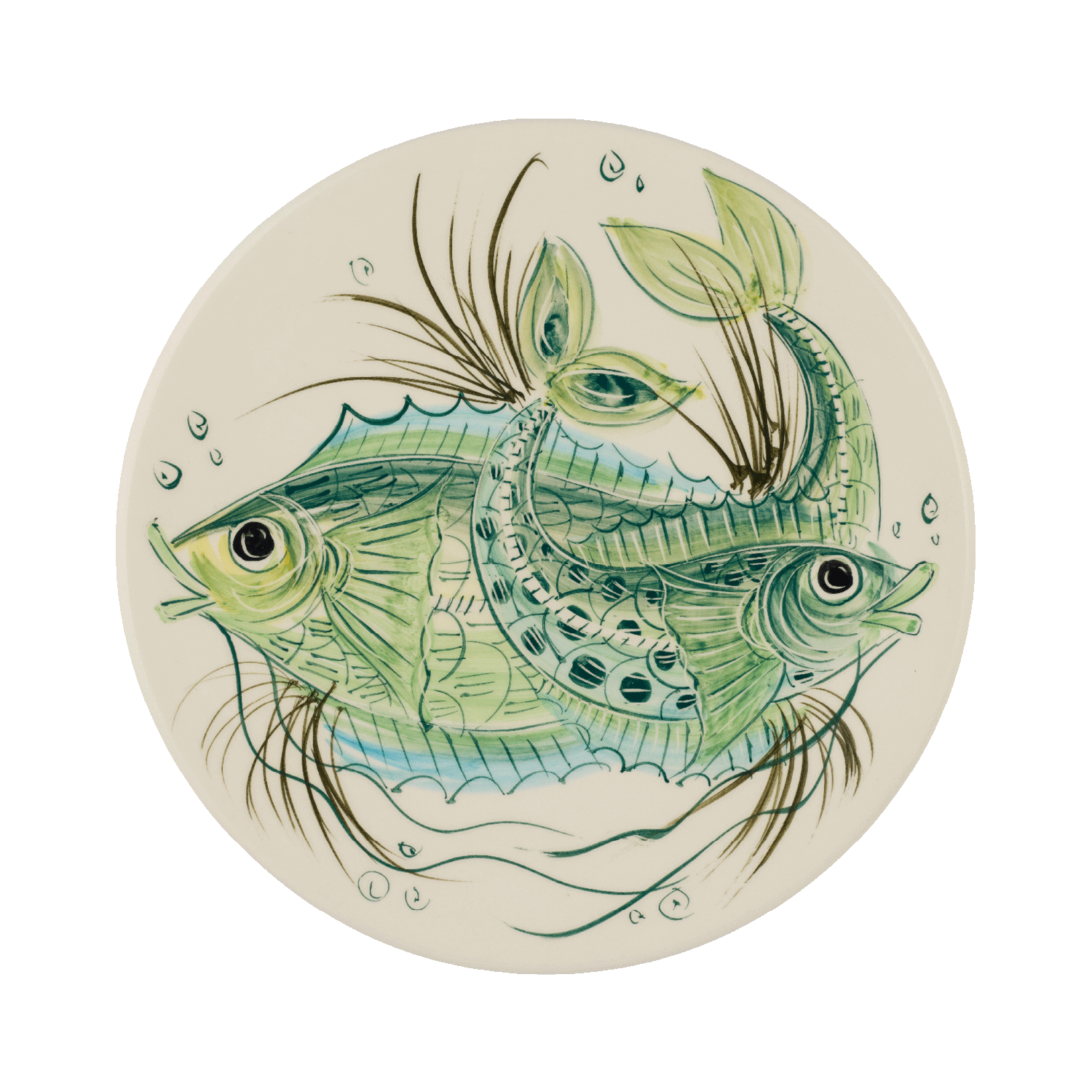 Green Aldo Fish Dinner Plate