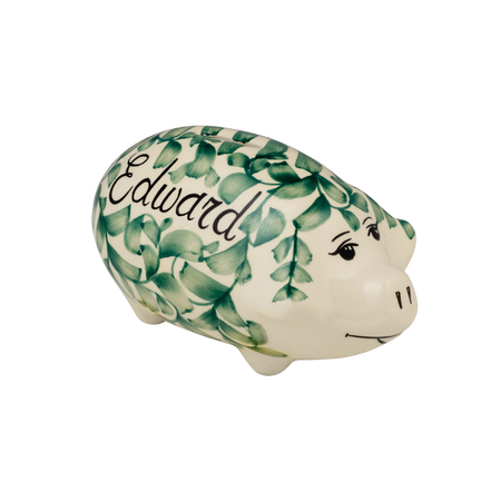 Personalised Green Piggy Bank