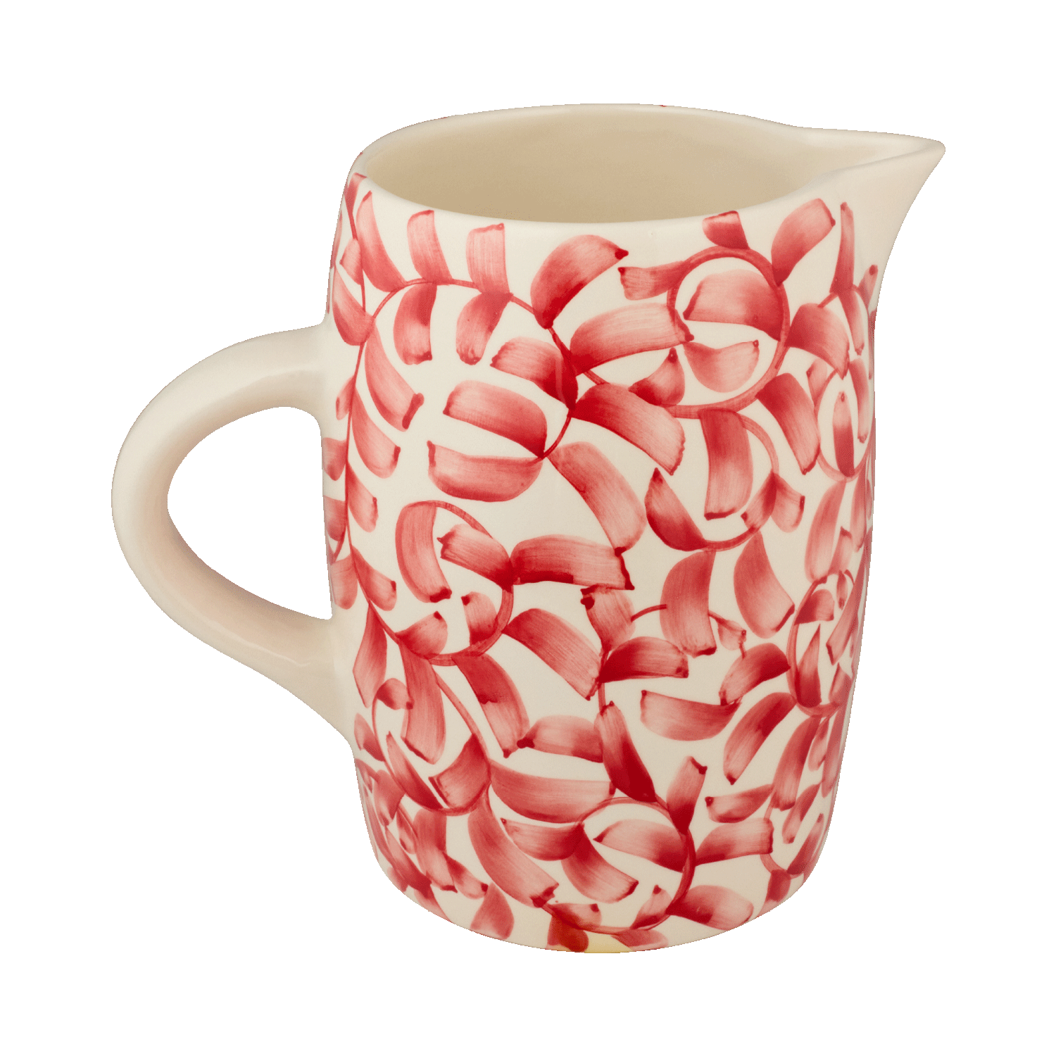 Red Scroll Water Jug