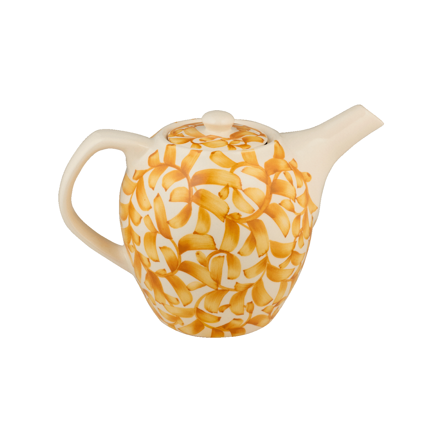 Yellow Scroll Teapot
