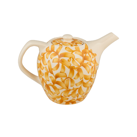 Yellow Scroll Teapot