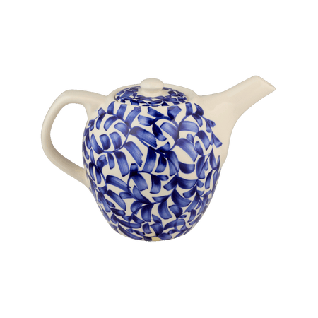 Navy Blue Scroll Teapot