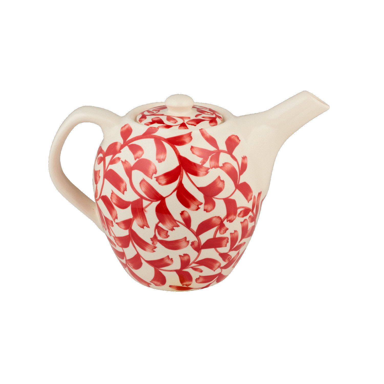 Red Scroll Teapot