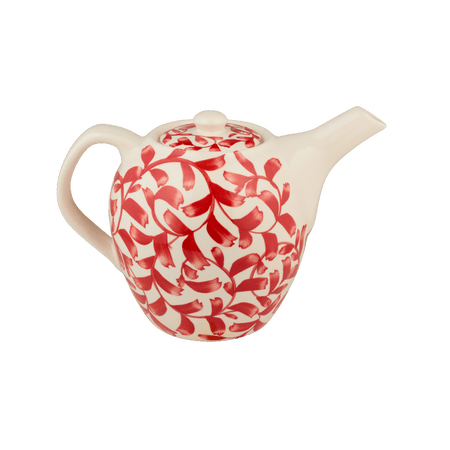 Red Scroll Teapot