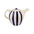 Navy Blue Stripes Teapot