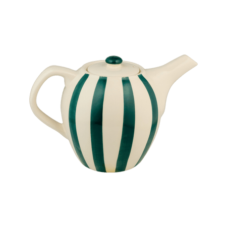 Green Stripes Teapot