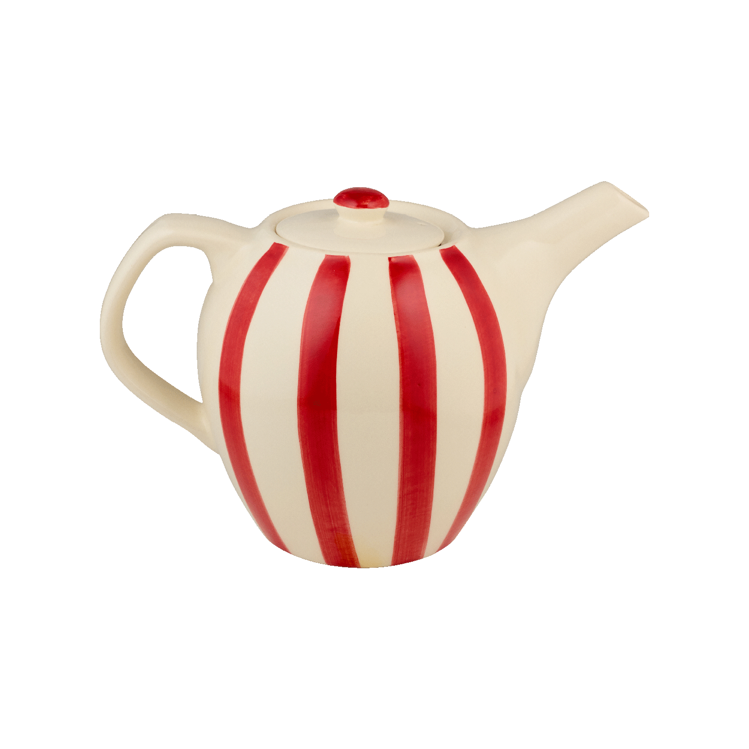 Red Stripes Teapot