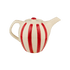 Red Stripes Teapot