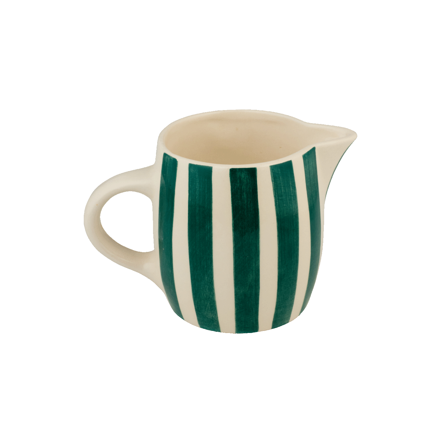 Green Stripes Milk Jug