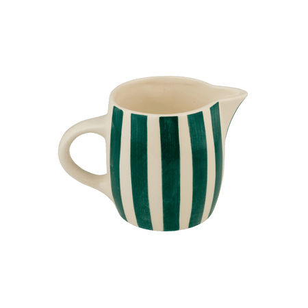 Green Stripes Milk Jug