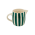 Green Stripes Milk Jug
