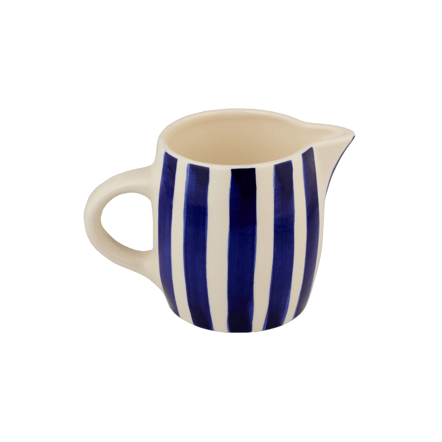 Navy Blue Stripes Milk Jug